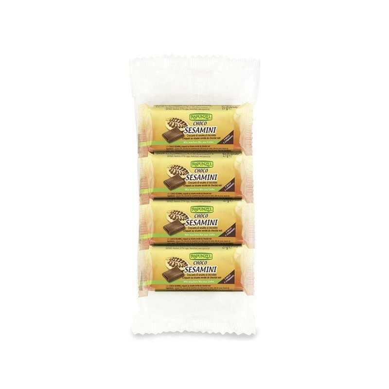 Rapunzel, Sesamini al cioccolato bio, 4x27g