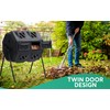 TerraTurner Outdoor Tumbling Composter Dual Rotating Batch Compost Bin, 43