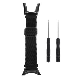Nylon Weave Elastic Watch Band for Suunto Ambit 1 2 2S 2R 3 Sport 3 Peak Quick Release Elastic Nylon Wristband Strap with 2pcs Screwdriver Black