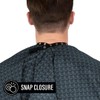 BD Barber Diamond Grid Barber Cape - Snap Closure, Water-Resistant,