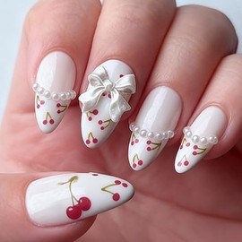 Paquetes de 6 (144 piezas) | Uñas postizas reutilizables | Uñas bonitas | Paquete de 6 estilos | 12 tamaños | 24 piezas de cada estilo | Lazo con temá