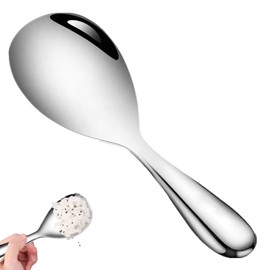 Rice Spoon Thickened Stainless Steel Non-Stick Rice Paddle Rice Scooper, Non-Stick Food Rice Spatula, Easy to Clean, Suitable for Home Hotel Restaurant