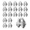 MENTBERY Wire Rope Clamp, 20PCS 1/8 Inches M3 Cable Clamps,