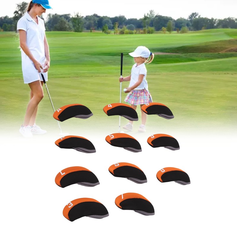 11PCS Golf Club Head Covers Neoprene Numbered Golf Club Head