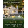 addlon 100FT LED Outdoor String Lights, Remote Dimmable Patio Lights
