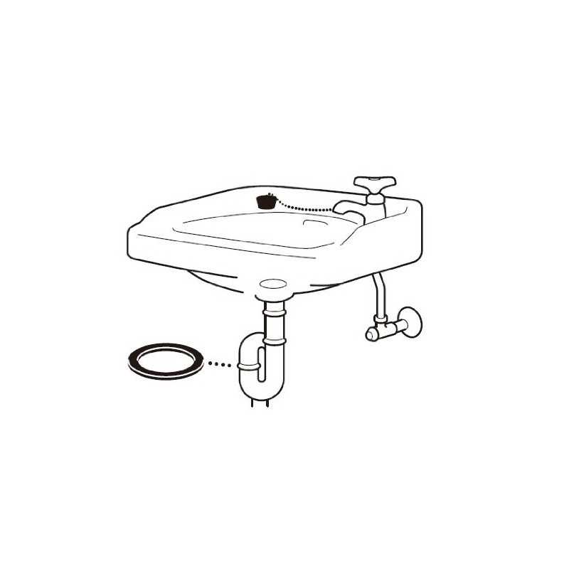 SANEI PP40-54S-25 Flat Gasket for Trap Drain Connection, 1.2 inches