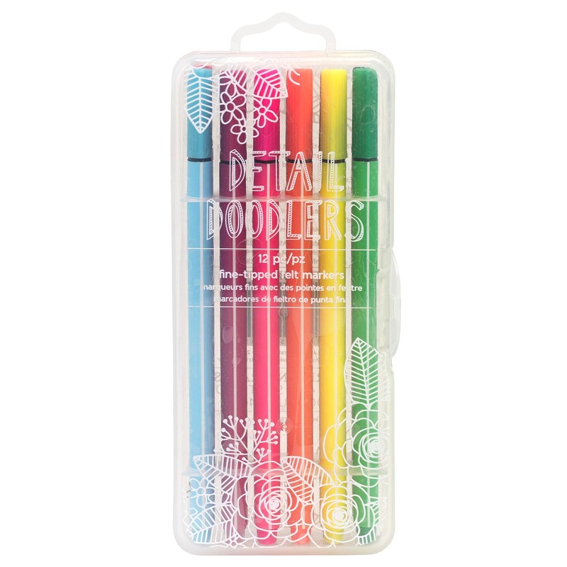 American Crafts 357973 Fine Felt Tip MRKRS BRIGHTS, One Size