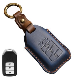 Honda Key Case for HONDA Smart Key Cover Genuine Leather 3 Buttons Luxury Stylish Honda Axkey Cover Dedicated Design Key Holder Vezel S660 Fit Jade Shuttle CR-Z Civic TypeR Odyssey RC1 RC2 Remote