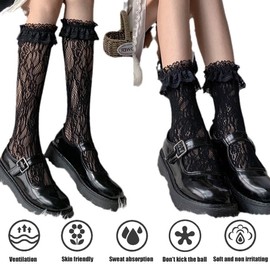 KGDUYC Ankle Socks for Women Ruffle Socks for Women Traditional Women Socks Lace Ankle Socks Traditional Women Socks Lolita Dresses Women Dresses Kawaii Clothing for Women (2 Pairs), multicoloured
