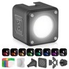 ULANZI Luz fotográfica Mini cúbica Impermeable IP68, con 8 filtros