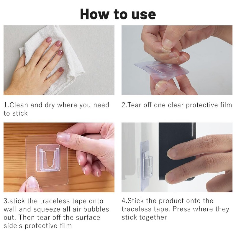 Runhike Hole-Free Remote Holder Wall Mount Compatible with Roku,Strong Adhesive