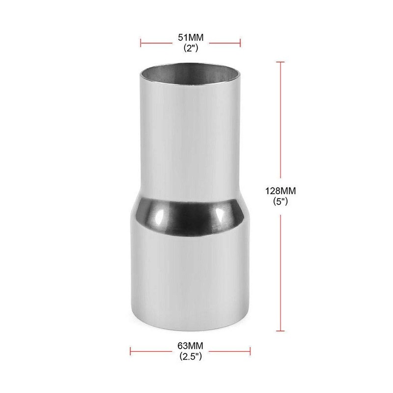 Exhaust Pipe Adapter, Car Exhaust Tip, Universal Stainless Steel Exhaust
