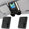 Sekonow 2Pcs Car Sun Visor Organizer, Slim Leather Sunglass Holder