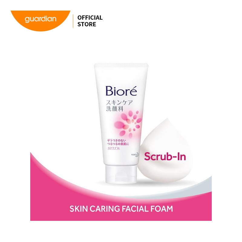 Bioré Biore Skin Caring Facial Foam Scrub In 130g