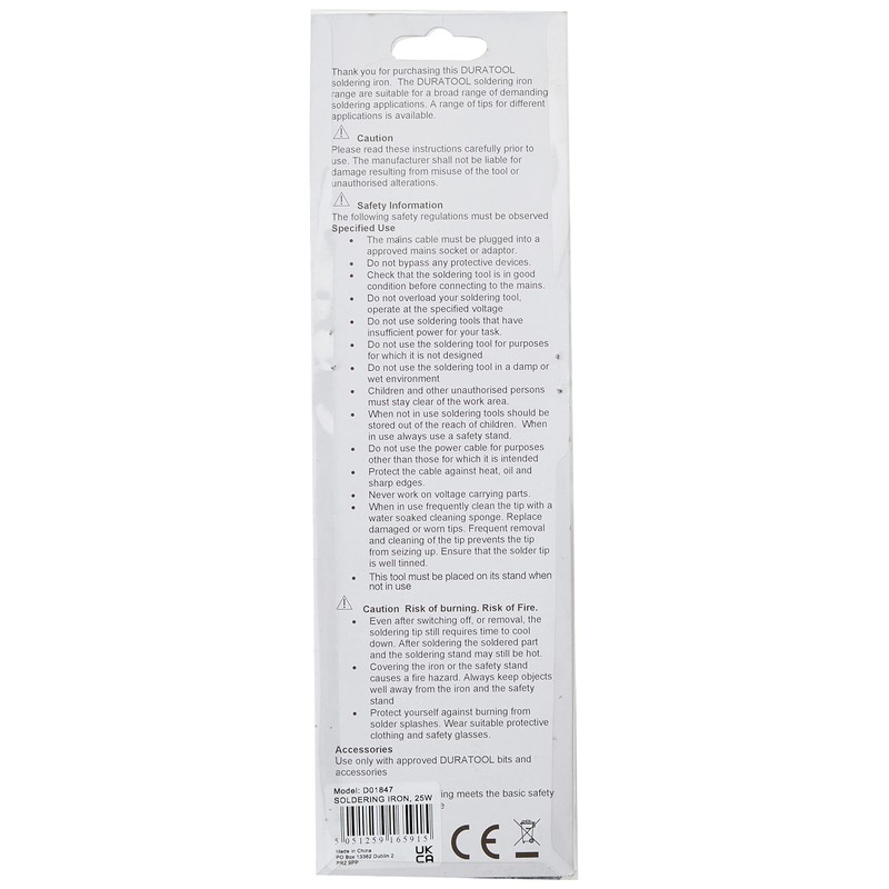 Duratool D01847-60 Mains Soldering Iron