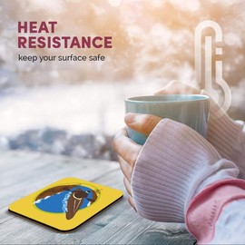 Great Single Coaster Square - Canoe Kayak Kayaking Water Sports |Glossy Quality Coasters | Tabletop Protection for Any Table Type #7138