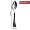 Onlycooker Black Dinne spoons Set 12 Piece,Black Handle Silverware Spoon