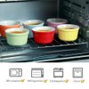 YAZYLIFE Ramekins 6oz Oven Safe,Creme Brulee Ramekins and Souffle Dishes,Porcelain