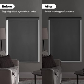 LazBlinds Light Blockers, Suitable for Roller Shades, Zebra Blinds, and Blinds Side Edge Light Blockers, Easy to Install and Cuttable Blocking Panels, White, 58", 2Pcs