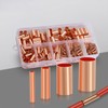 250pcs Wire Terminal connectors 7Size Electrical Butt Connector Copper Tube