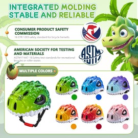 Safuty1st Toddler Helmet Kids Bike Helmet for Boys Girls 3D Adjustable Lightweight and Multi-Sports Scooter Cycling Roller Balance Bike