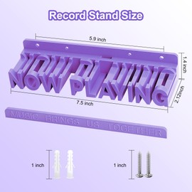 Aivwis - Soporte para discos de vinilo con actualización de Now Playing, soporte de vinilo para discos de vinilo, estante de grabación 3D exótico montado en la pared, decoración de pared para el hogar