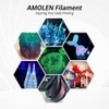 AMOLEN Glow in The Dark PLA Filament, 1.75mm Shiny PLA