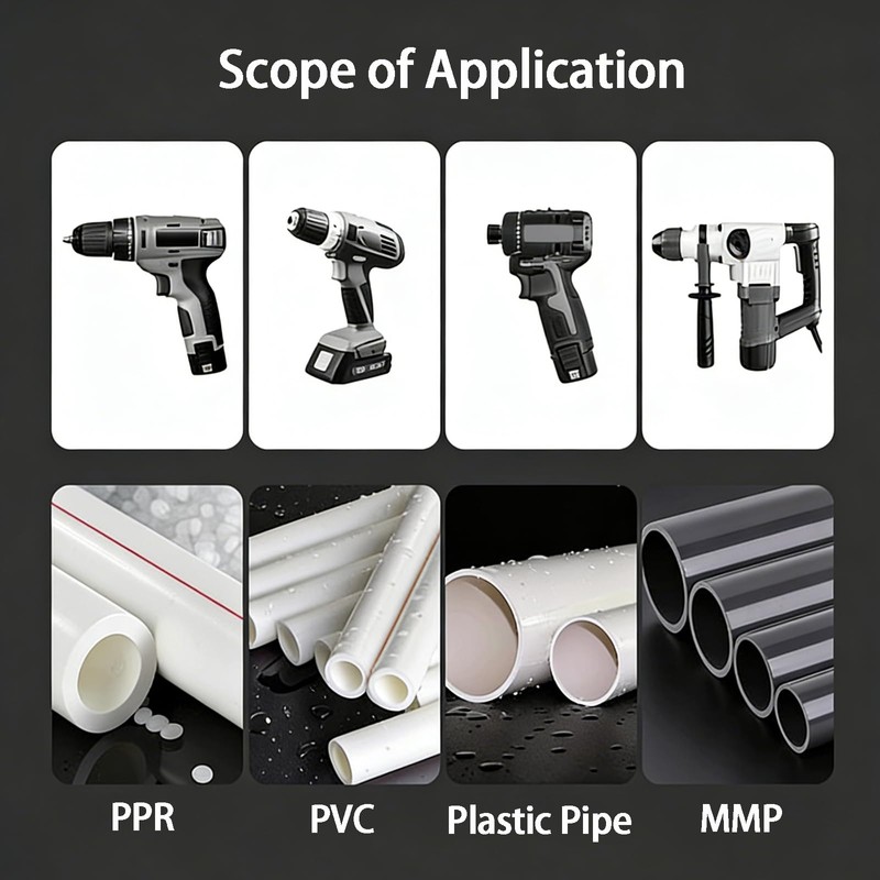 3PCS Dual-Function Pipe Threading Tool, Integrated Internal & External Thread