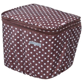 Kawadomi Seisakusho KW-541BR Bicycle, 2-tier Front Basket Cover, Brown Dot