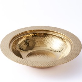 Xylarnoveth 10 Inch Offering Plates for Church – Hammered Stainless Steel Gold Tithes and Donations Bowl, Round Communion Collection Plate for Sunday Worship and Religious Services