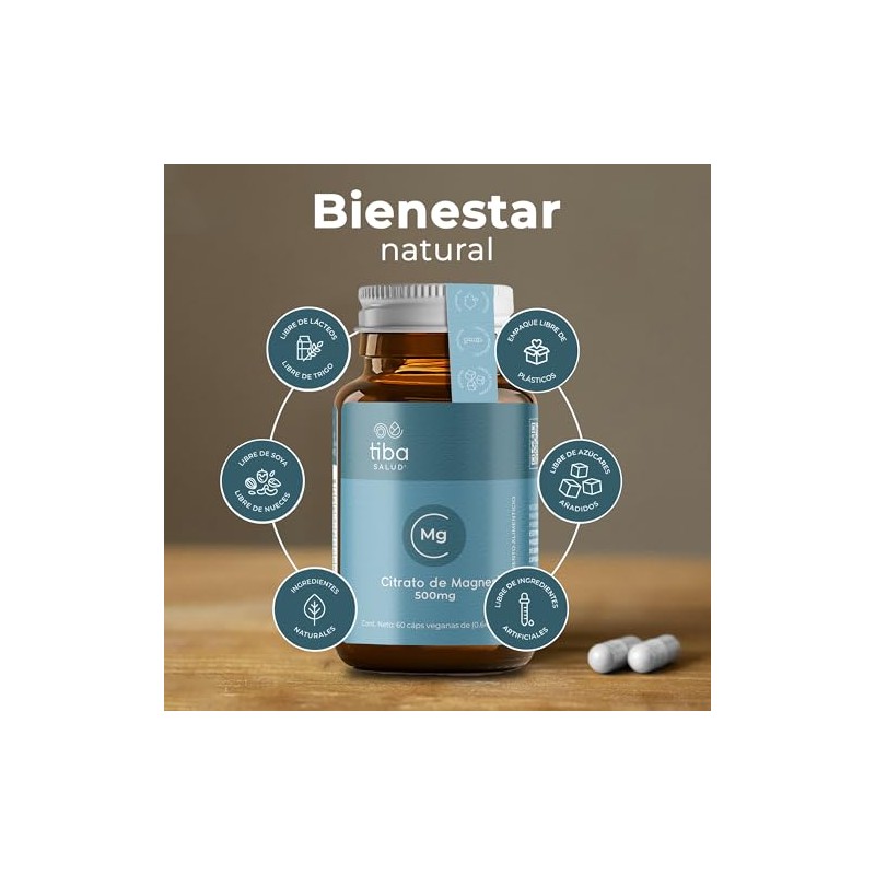Citrato de Magnesio 500 mg Descanso y Calma TIBA SALUD