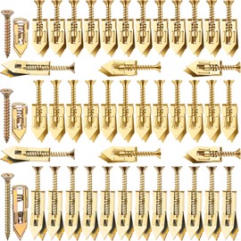 YALOJE 90PCS Self-Drilling Anchors, Metal Drywall Anchors Screws Kits Heavy Duty, Zinc Plated Anchors for TV, Cabinets, No Drill or Holes (3 Sizes)