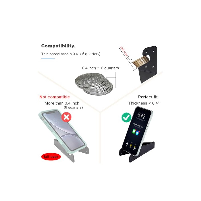 Paquete de 3 soportes portátiles para teléfono celular para escritorio,