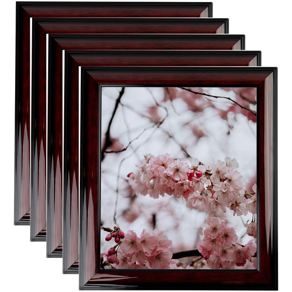 ArtToFrames 9x9 Inch Brown Picture Frame, 5 - Pack, This