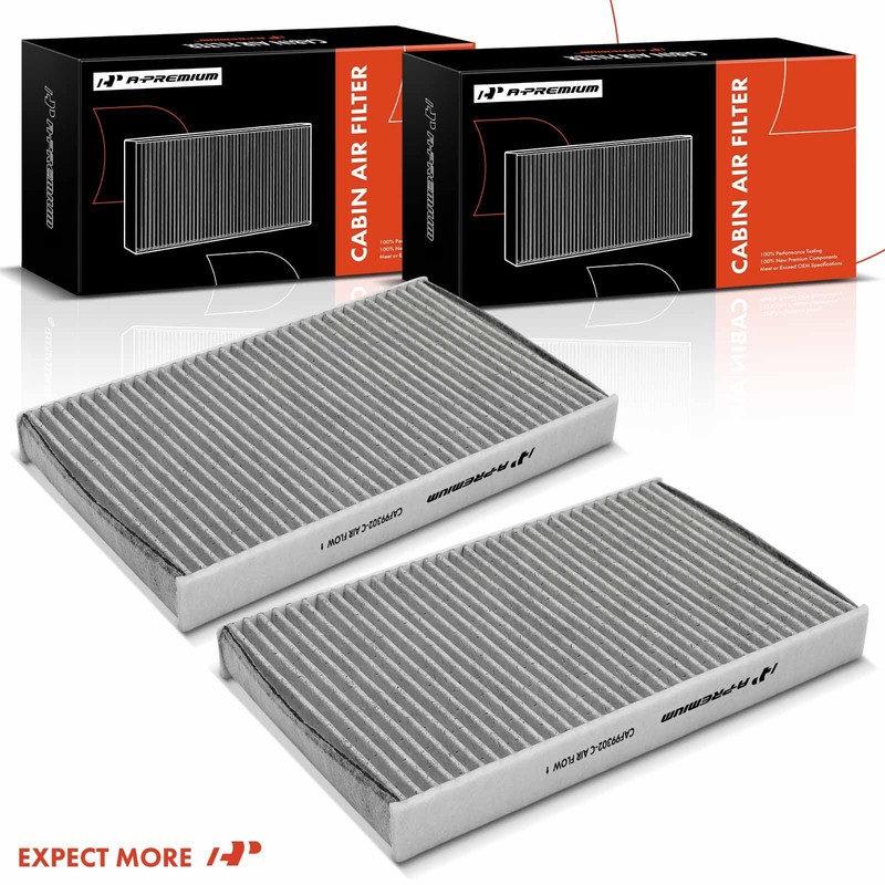 A-Premium 2-PC Cabin Air Filter with Activated Carbon Compatible with