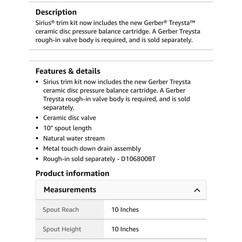 Gerber Wall Mount Faucet