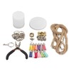 75 Pcs Keychain Blanks Tassel Set Double Sided Dye Sublimation
