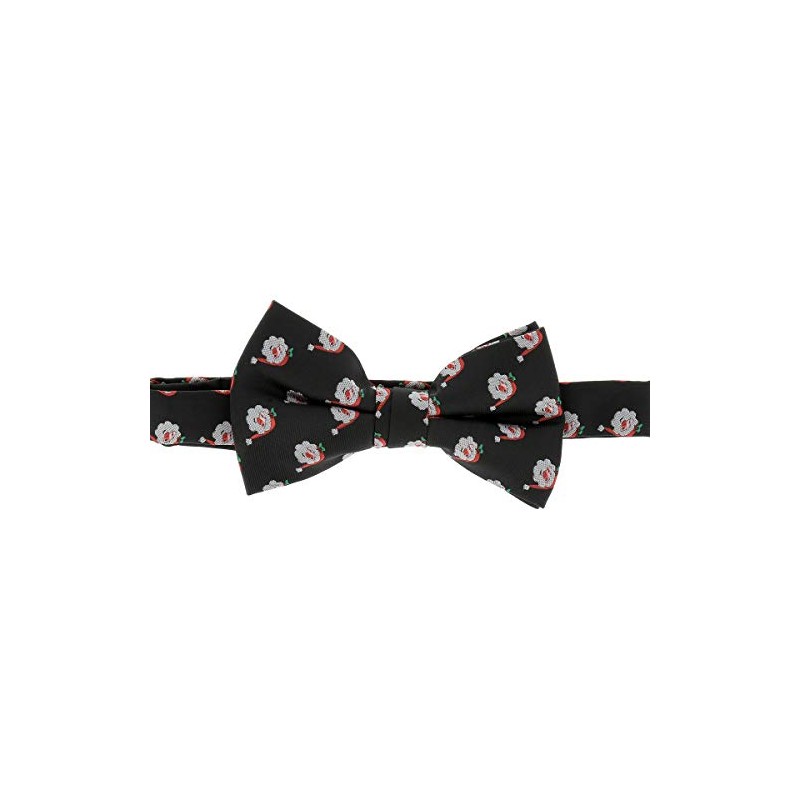 cravateSlim Christmas Bow Tie Black Santa Claus, black