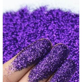 EliteKoopers 10g Dark Purple Sparkling Ultra Fine Glitter Powder, Extra Fine Shine Dust for Nail Art, Christmas Craft, Card Making, Cosmatic Craft