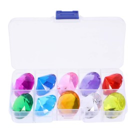 Toddmomy Acrylic Ice Rock Diving Gem Pool Toys Colorful Diamonds Swimming Gems Pirate Diving Toys Plastic Gemstones for Kids Craft Summer Swimming Pool Underwater Toy Acrylic Diamond Stone