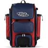 Boombah Catchers Superpack Hybrid Rolling Bat Bag - BM-9060C23 Red/Navy - Wheeled & Backpack Version