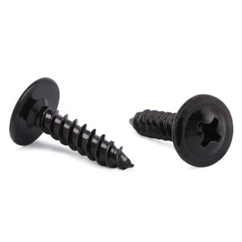 #8 x 3/4" Wood Screw 500Pcs Alloy Steel Standard Thread Truss Head Fast Self Tapping Black Oxide by SG TZH