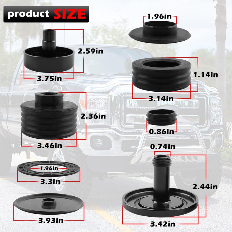 KF04060BK 8-Piece Superior Silicone Cab Mount Bushings Kit for Ford