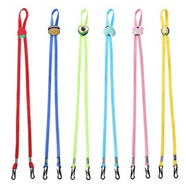 KATOCHUG 6Pcs Adjustable Mask Lanyard for Kids Women Men Anti-Lost Face Mask Lanyard with Clips Necklace Holder Strap Comfortable Around The Neck Face mask Rest Ear Saver,Kids Mask Holder, Cartoon