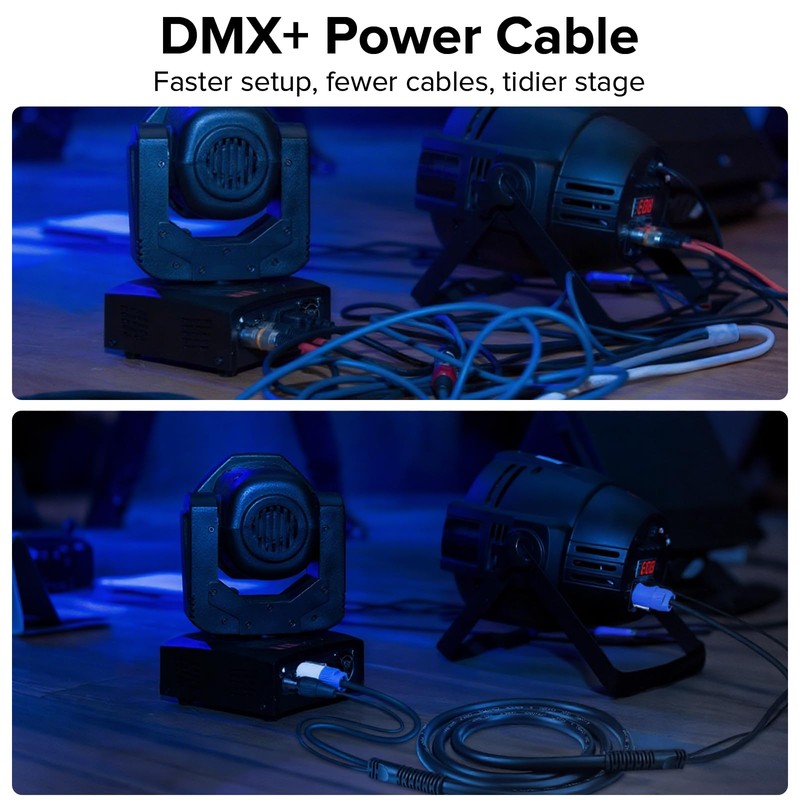 SMALL-EYE 3 Pin DMX & Power Combo Link Cable 6