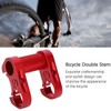 Bicycle Double Stem Riser 25.4MM Folding Bike Aluminium Alloy Adjustable