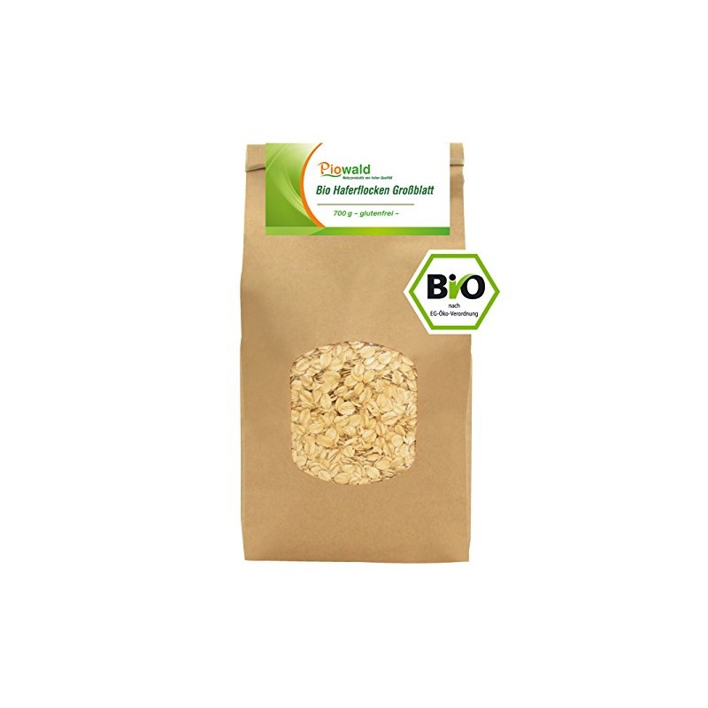 Organic oatmeal large leaf - 700 g, gluten-free