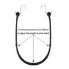 Joneaz Flat Rubber Bungee Cords with Hooks Adjustable, 36 inch,