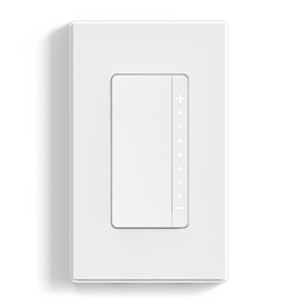 ELEGRP Dimmer Switch, Digital Dimmer Light Switch for LED Lights 150W, INC/HAL 450W,Single Pole & 3 Way LED Dimmer Switch, Needs Neutral Wire, Wall Plate Included, UL Listed, 1 Pack, Matte White