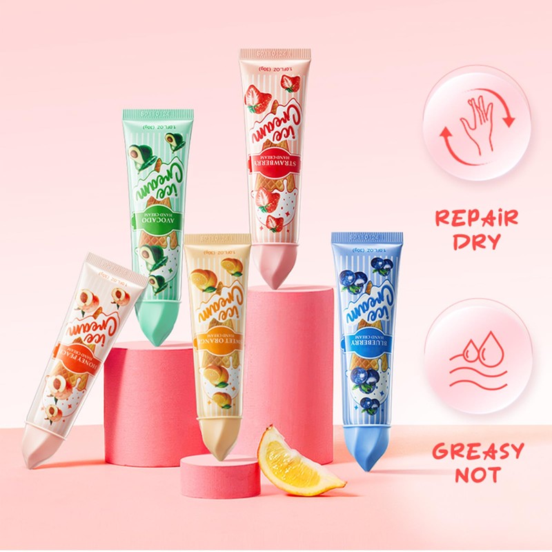 10 Pack Hand Cream Set, Natural Fruit Scent, Travel Size,